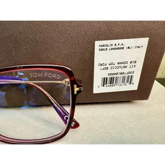 New Tom Ford Butterfly Blue Light Blockers Eyeglasses - Picture 2 of 7